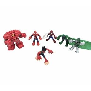 Marvel Super Hero Squad Lot Hulk Spider Man Doctor Doom Iron Man Figures